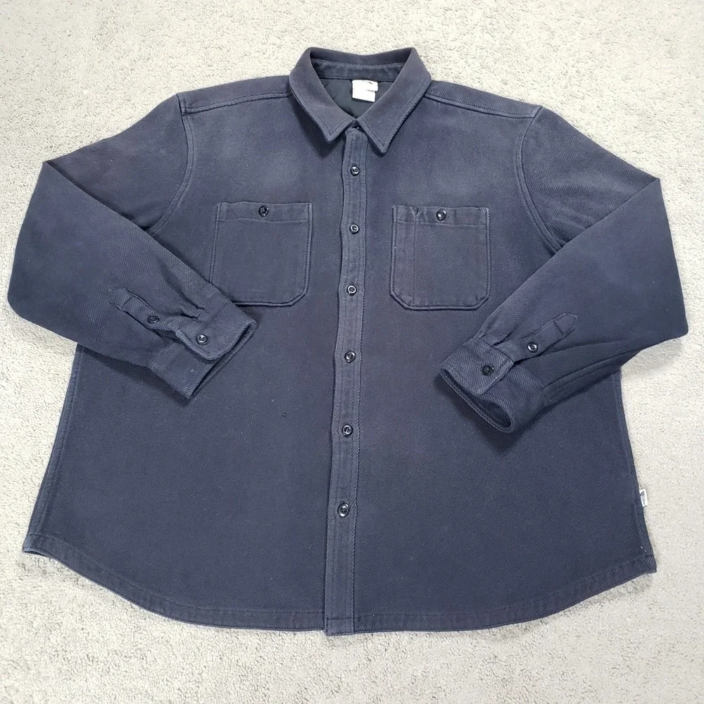 The North Face Heavyweight Twill Flannel Shirt Men XXXL 3XL Black Outdoor Hiking